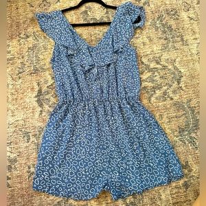 Blue ruffled romper